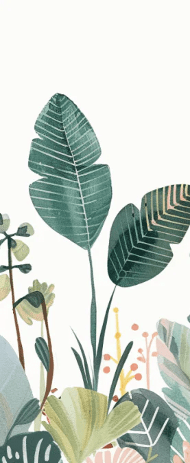 Charmant Compagnon : Éléphant parmi les Fleurs - Illulart: Papier peint panoramique