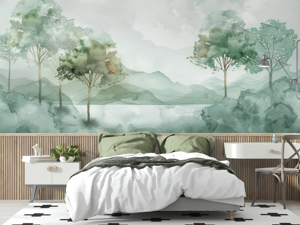 Pastel Charm: Panoramic Wallpaper from Douce Forêt