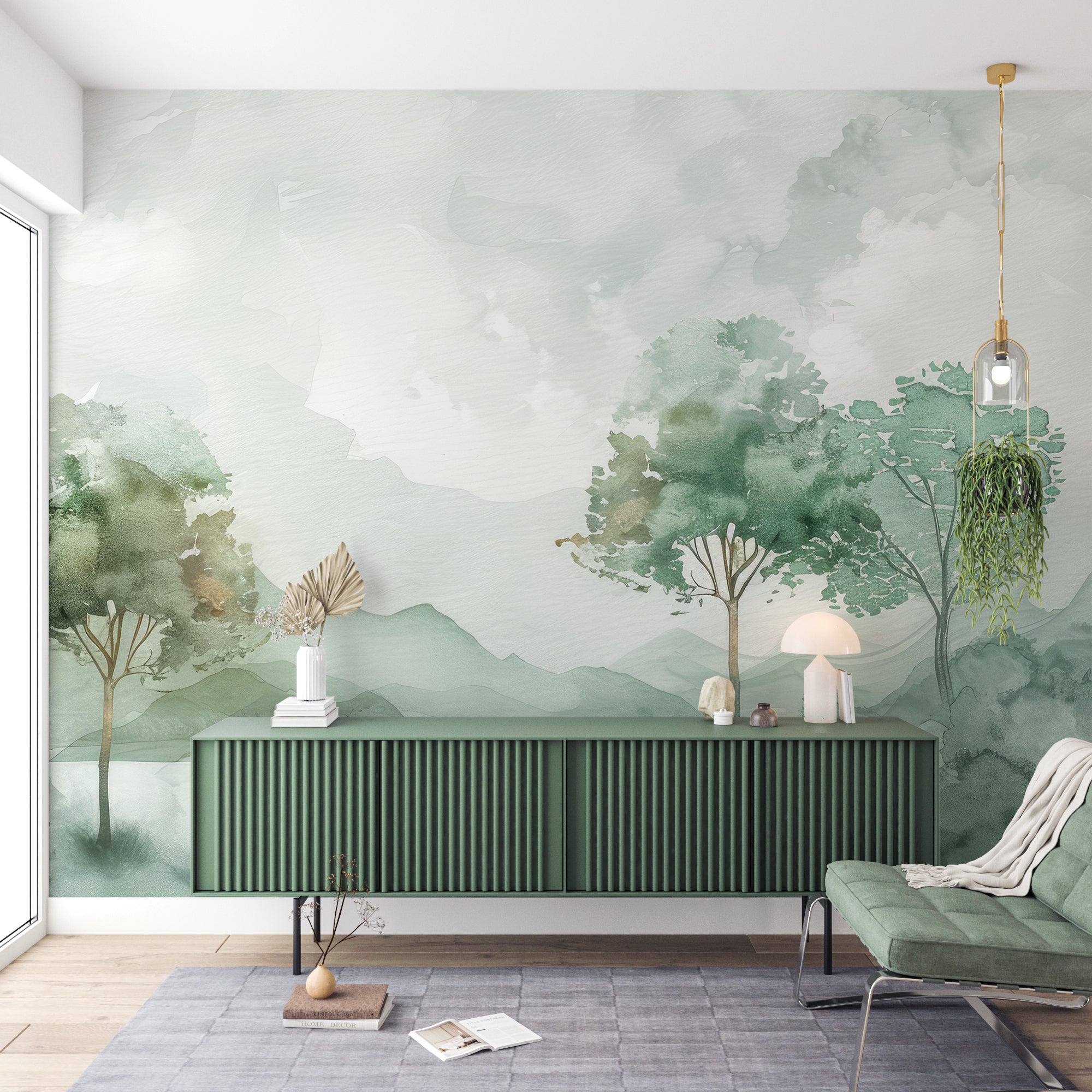 Pastel Charm: Panoramic Wallpaper from Douce Forêt