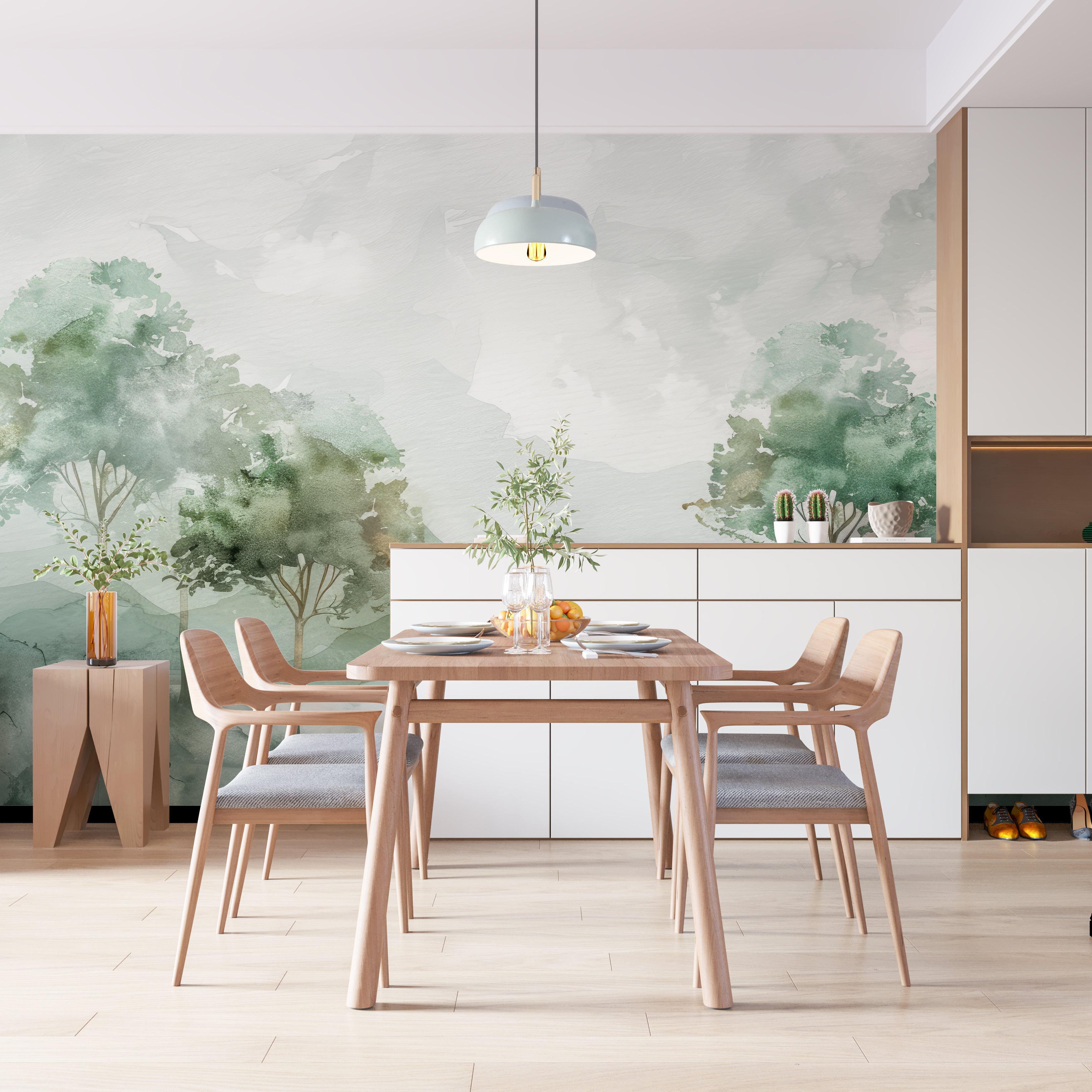 Pastel Charm: Panoramic Wallpaper from Douce Forêt