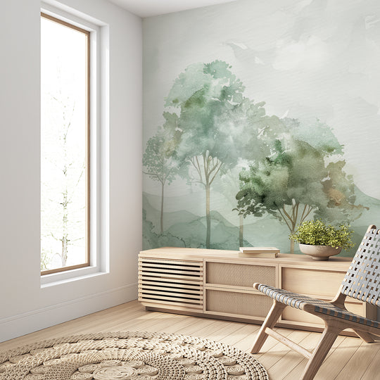 Pastel Charm: Panoramic Wallpaper from Douce Forêt