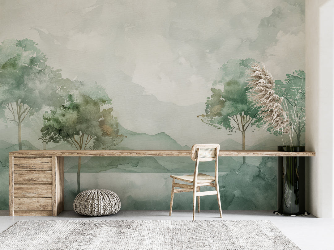 Pastel Charm: Panoramic Wallpaper from Douce Forêt