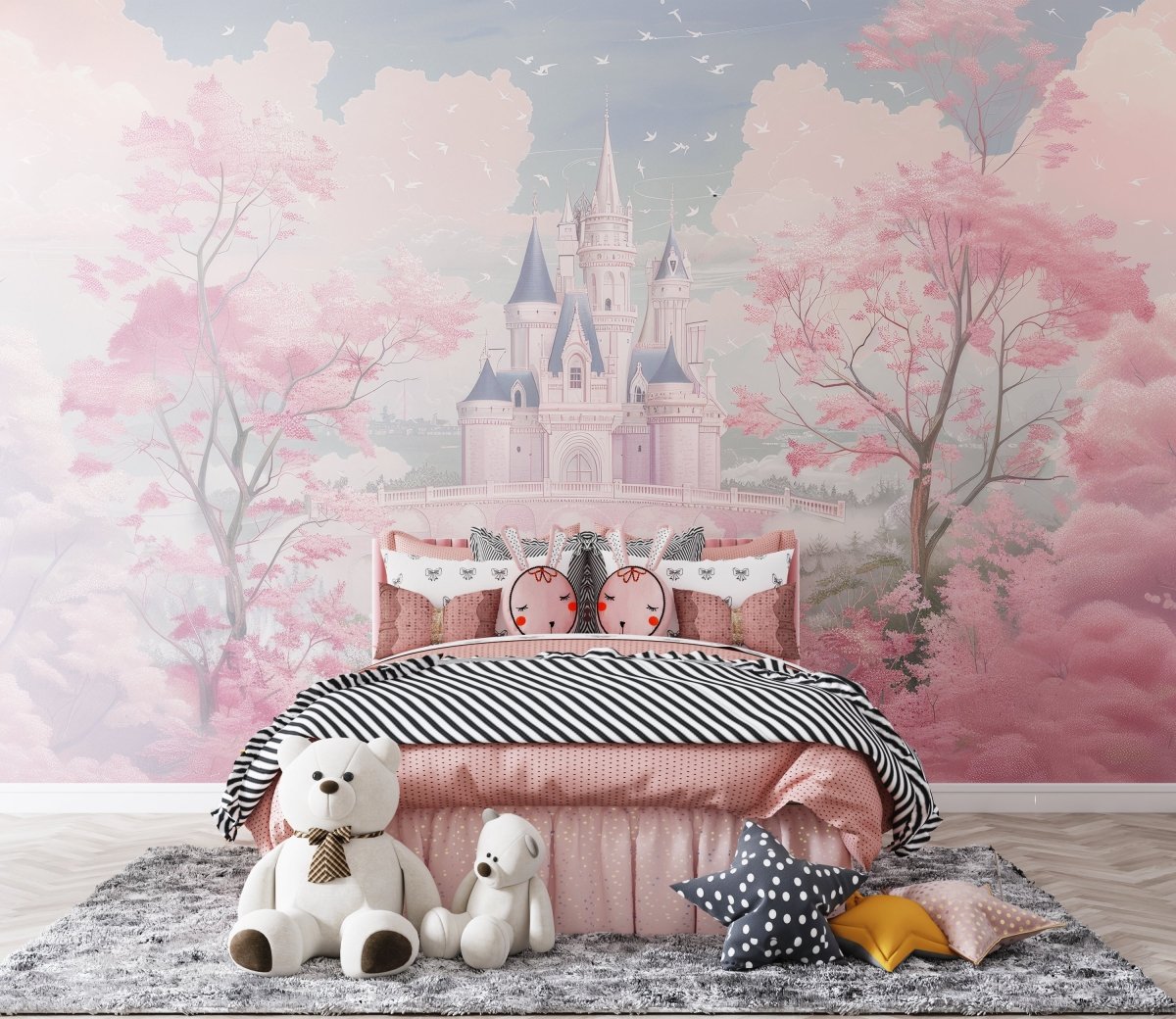 Château de Conte de Fée - Panorama Féerique - Illulart: Papier peint panoramique