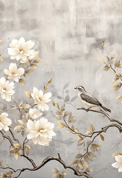 Chinoiserie Fleurie - Illulart: Papier peint panoramique