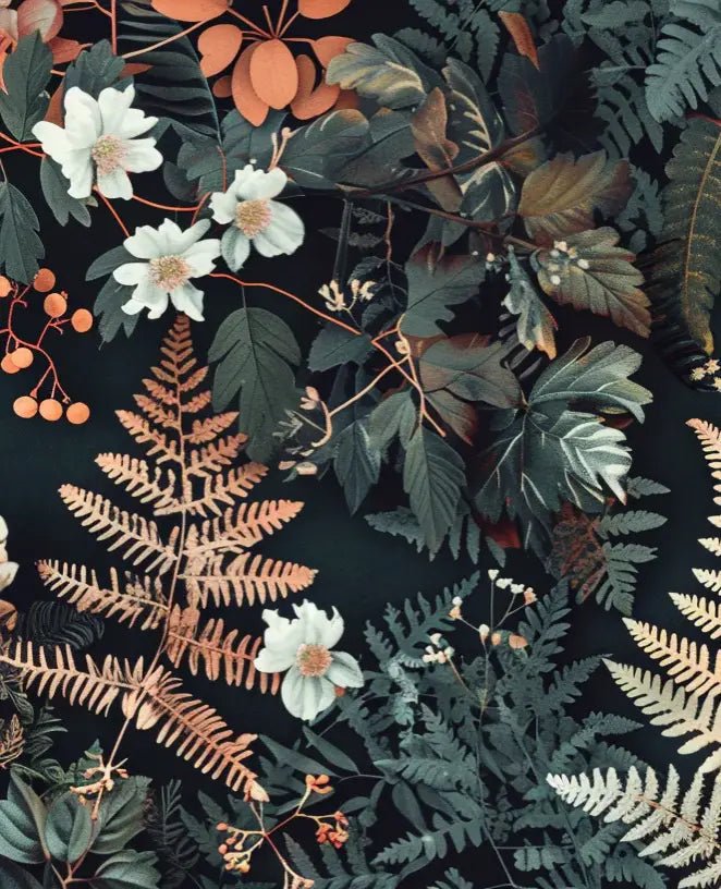 Chlorophylle Chic - Papier Peint Élégance Verte - Illulart: Papier peint panoramique