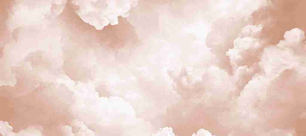 Ciel de Douceur Abricot - Papier Peint Panoramique pour une Ambiance Sereine - Illulart: Papier peint panoramique