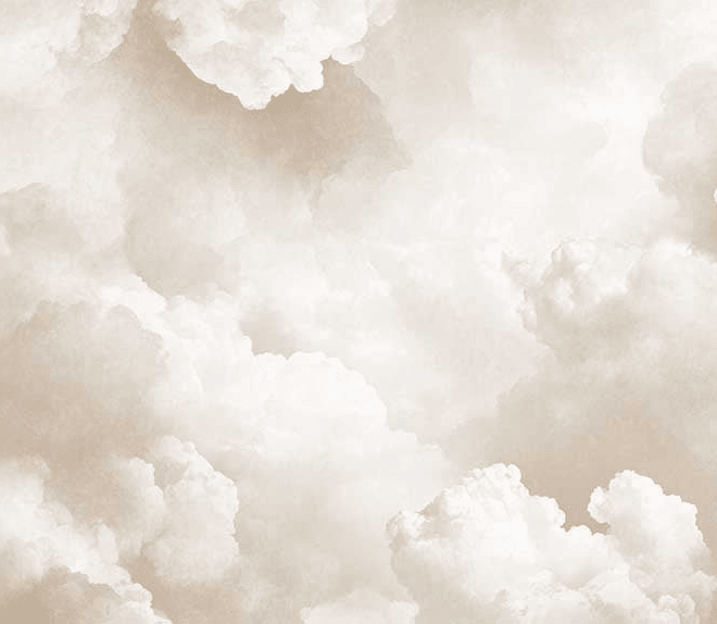 Ciel de Douceur - Papier Peint Panoramique Nuages Beige pour une Ambiance Sereine - Illulart: Papier peint panoramique