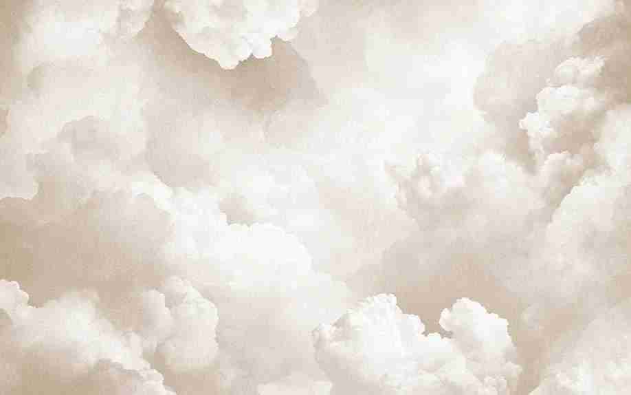 Ciel de Douceur - Papier Peint Panoramique Nuages Beige pour une Ambiance Sereine - Illulart: Papier peint panoramique