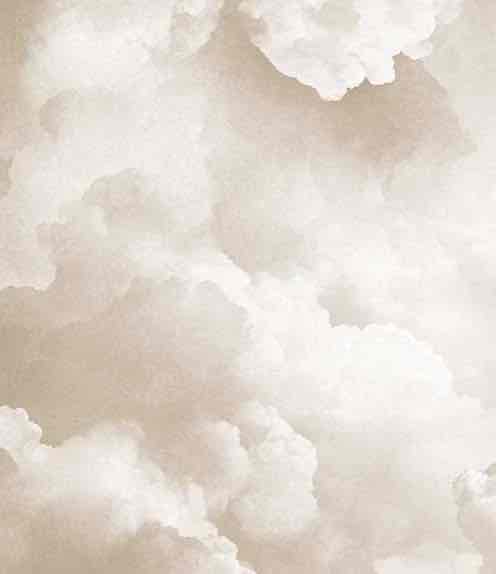 Ciel de Douceur - Papier Peint Panoramique Nuages Beige pour une Ambiance Sereine - Illulart: Papier peint panoramique