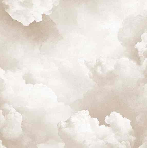 Ciel de Douceur - Papier Peint Panoramique Nuages Beige pour une Ambiance Sereine - Illulart: Papier peint panoramique