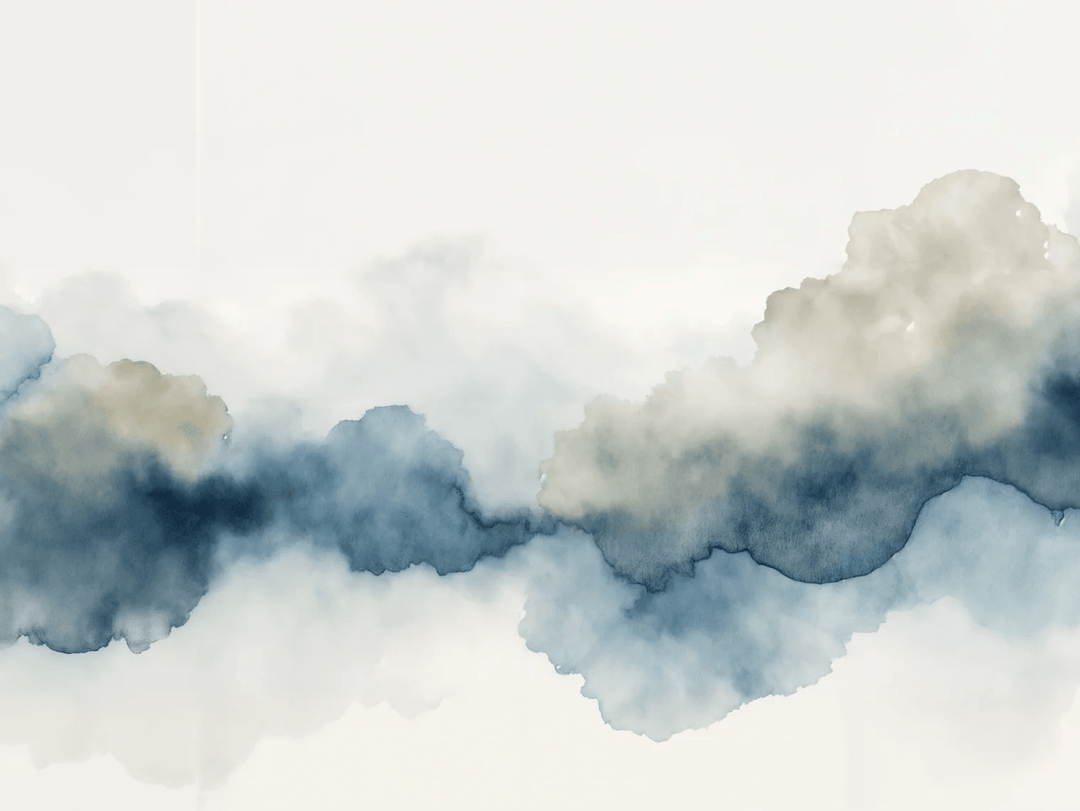 Couleurs de l’air en bleu – Papier peint panoramique éthéré et moderne - Illulart: Papier peint panoramique