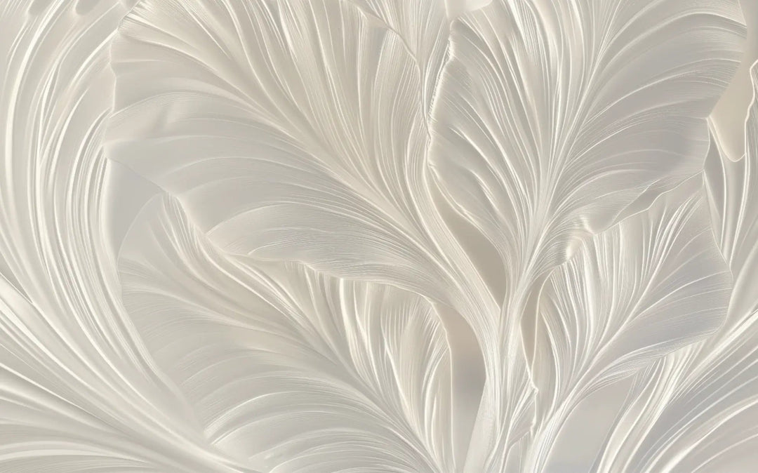 Crème de Feuillage - Papier Peint Panoramique Élégant - Illulart: Papier peint panoramique