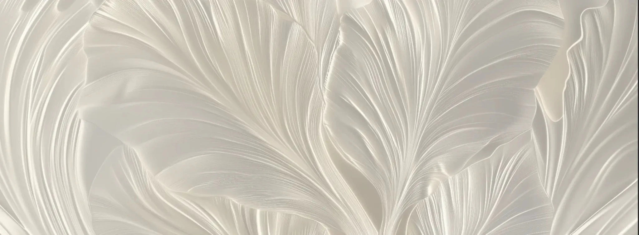 Crème de Feuillage - Papier Peint Panoramique Élégant