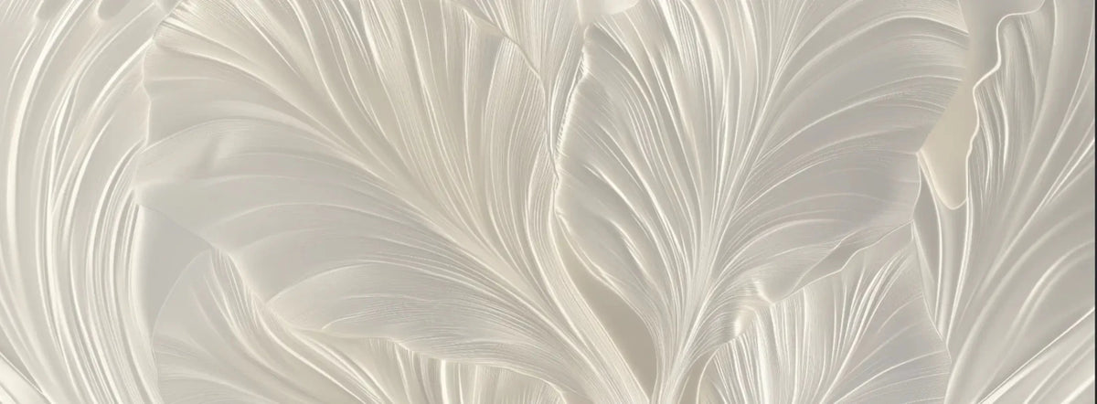 Crème de Feuillage - Papier Peint Panoramique Élégant - Illulart: Papier peint panoramique