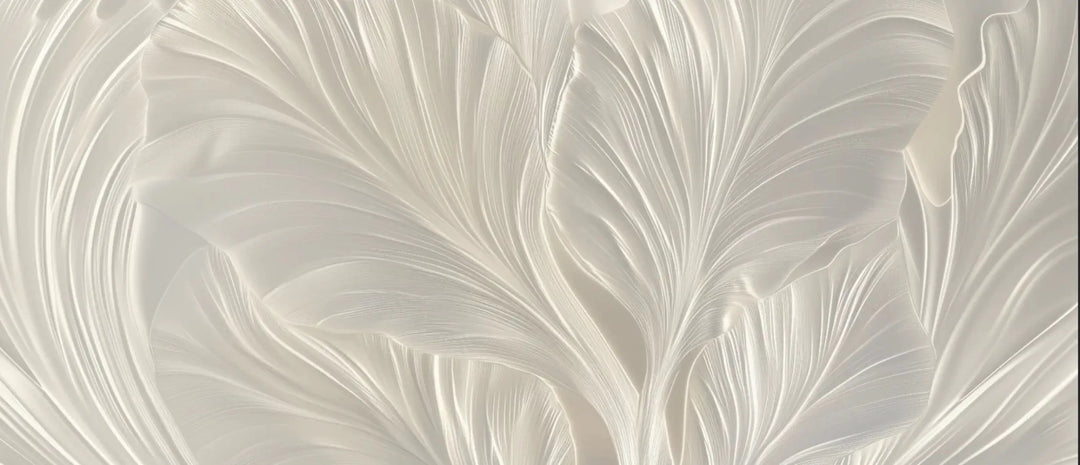 Crème de Feuillage - Papier Peint Panoramique Élégant - Illulart: Papier peint panoramique