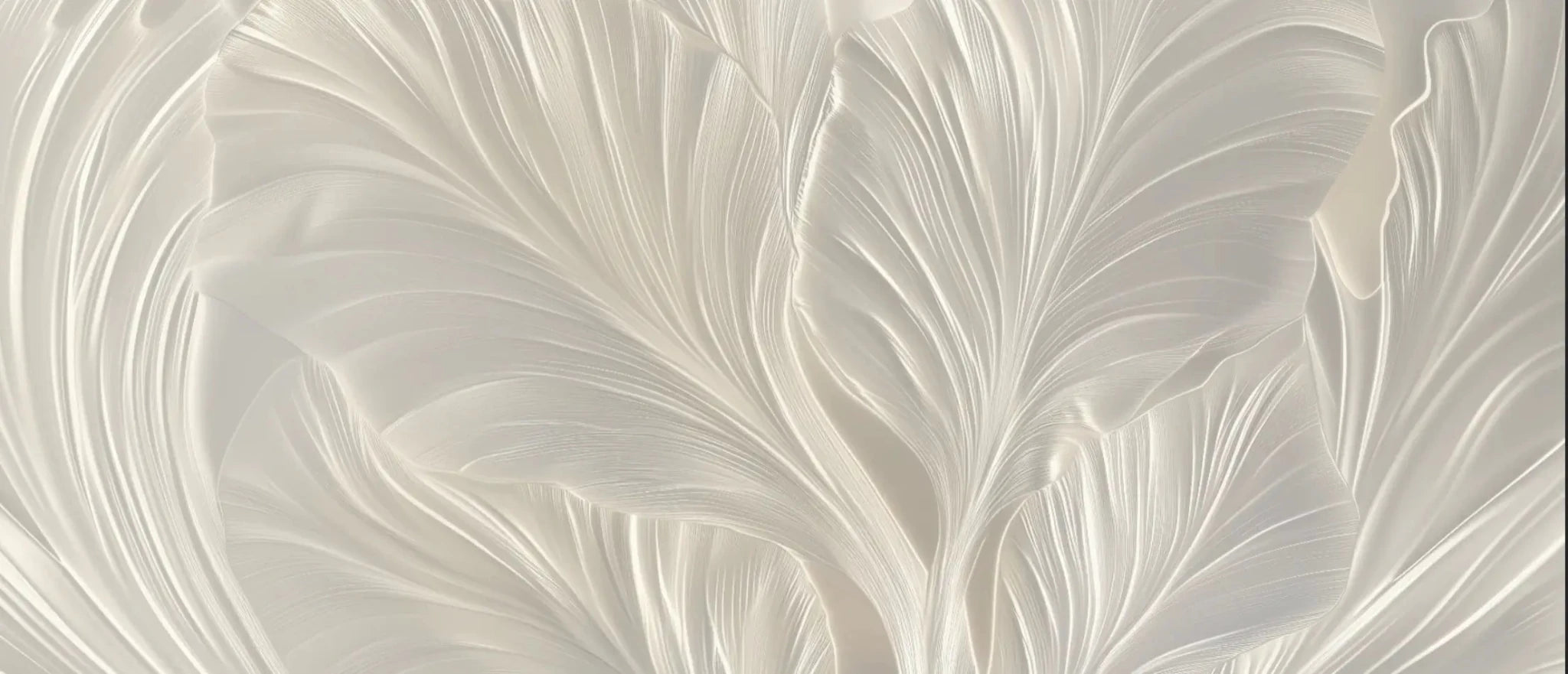 Crème de Feuillage - Papier Peint Panoramique Élégant