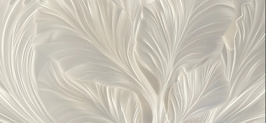 Crème de Feuillage - Papier Peint Panoramique Élégant - Illulart: Papier peint panoramique