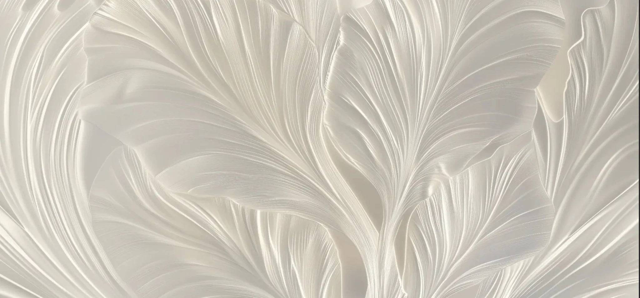 Crème de Feuillage - Papier Peint Panoramique Élégant