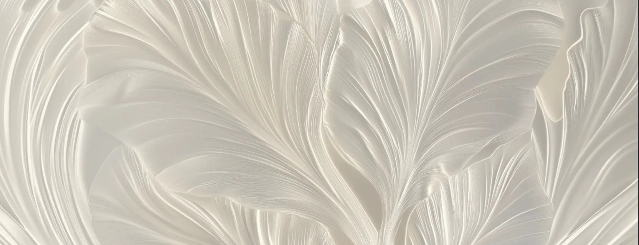 Crème de Feuillage - Papier Peint Panoramique Élégant