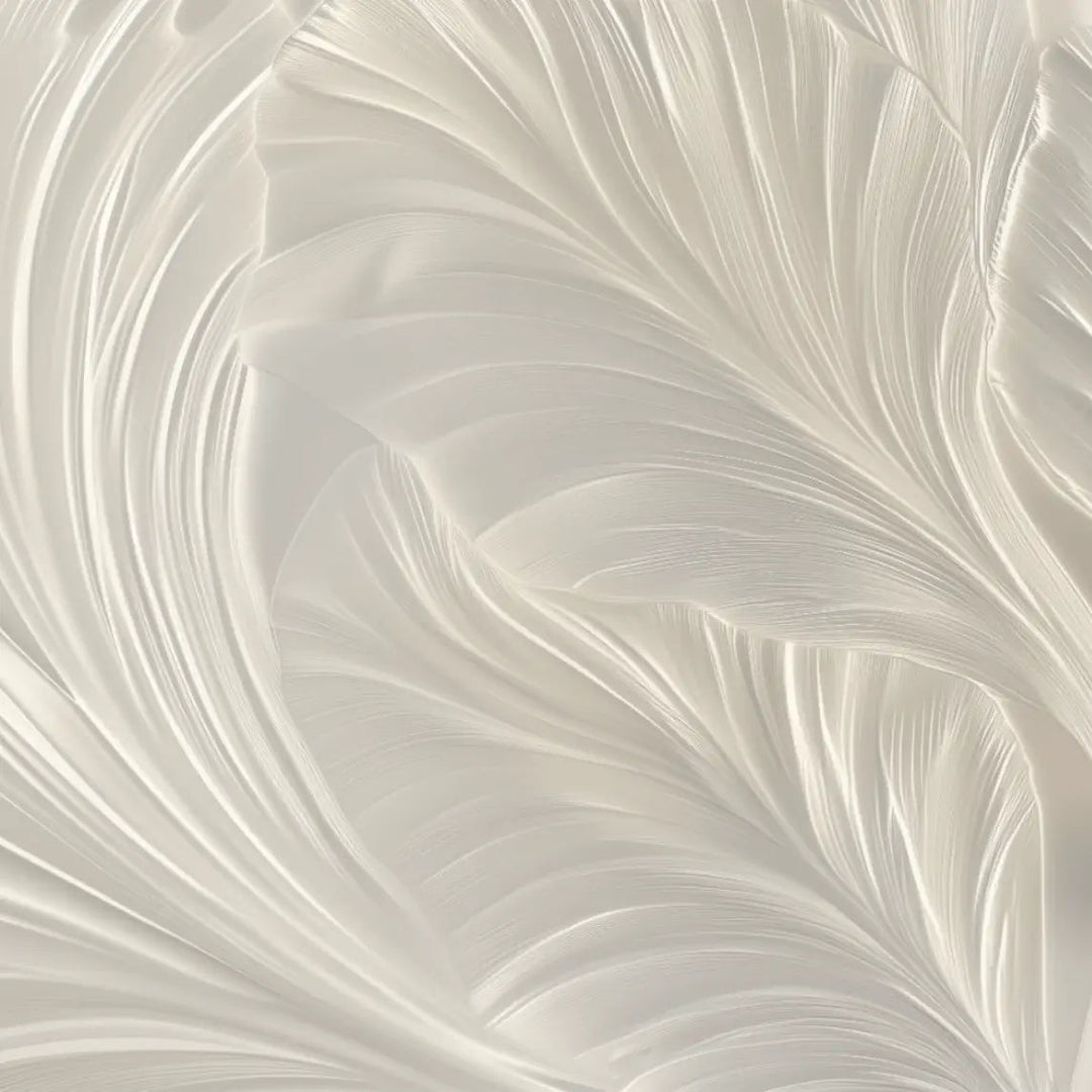 Crème de Feuillage - Papier Peint Panoramique Élégant - Illulart: Papier peint panoramique