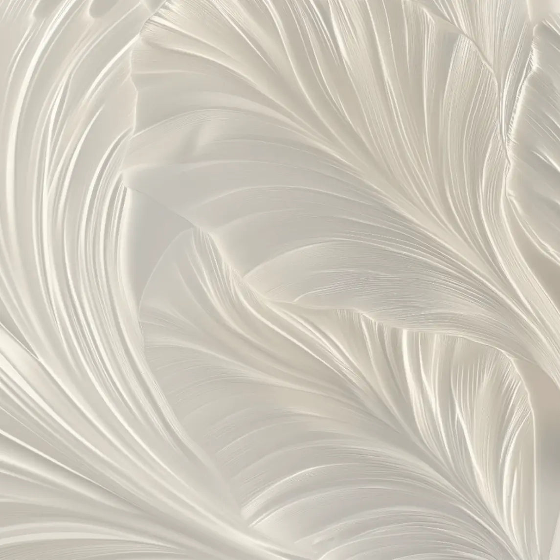 Crème de Feuillage - Papier Peint Panoramique Élégant - Illulart: Papier peint panoramique