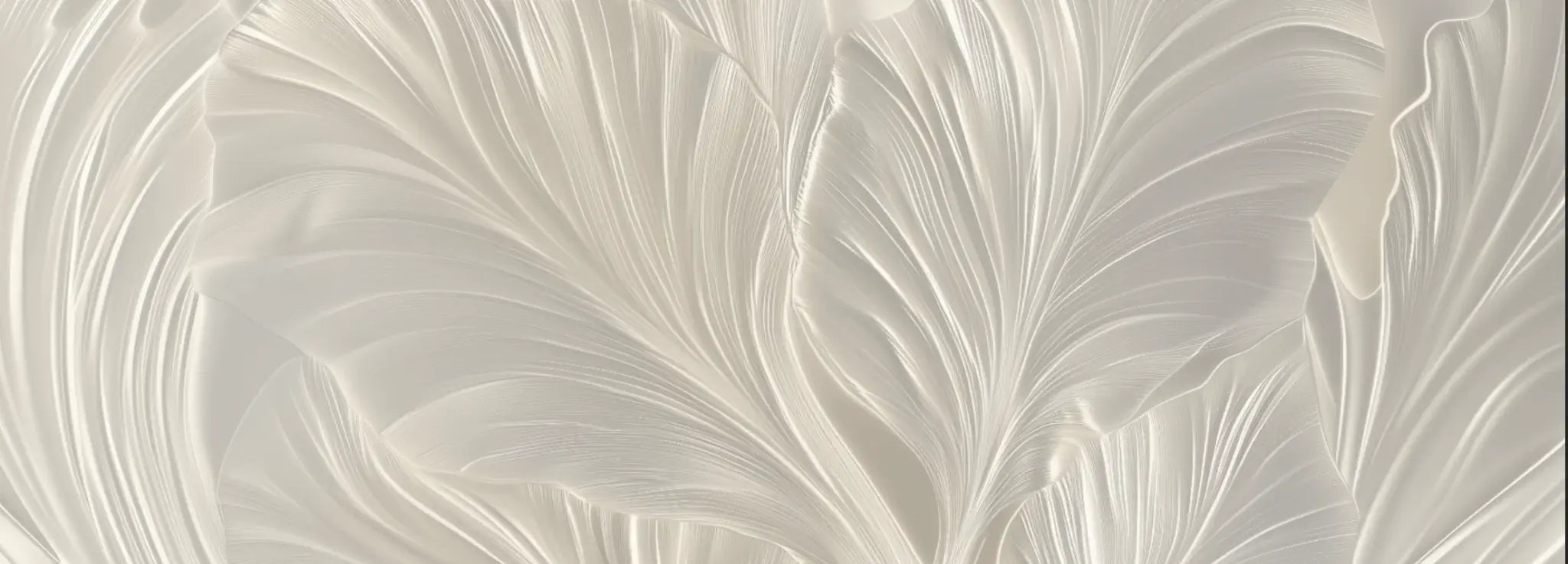 Crème de Feuillage - Papier Peint Panoramique Élégant - Illulart: Papier peint panoramique