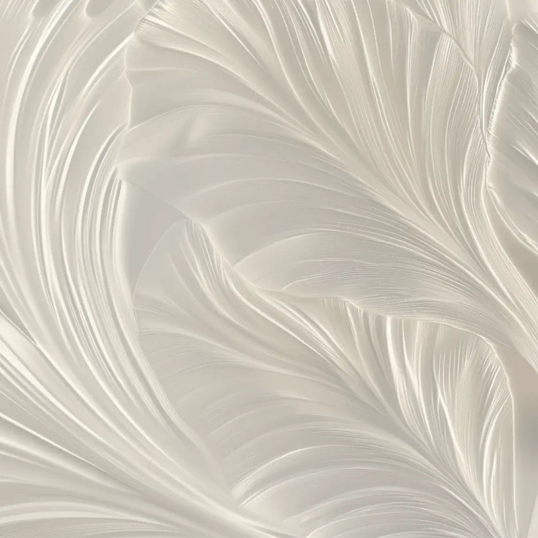 Crème de Feuillage - Papier Peint Panoramique Élégant - Illulart: Papier peint panoramique