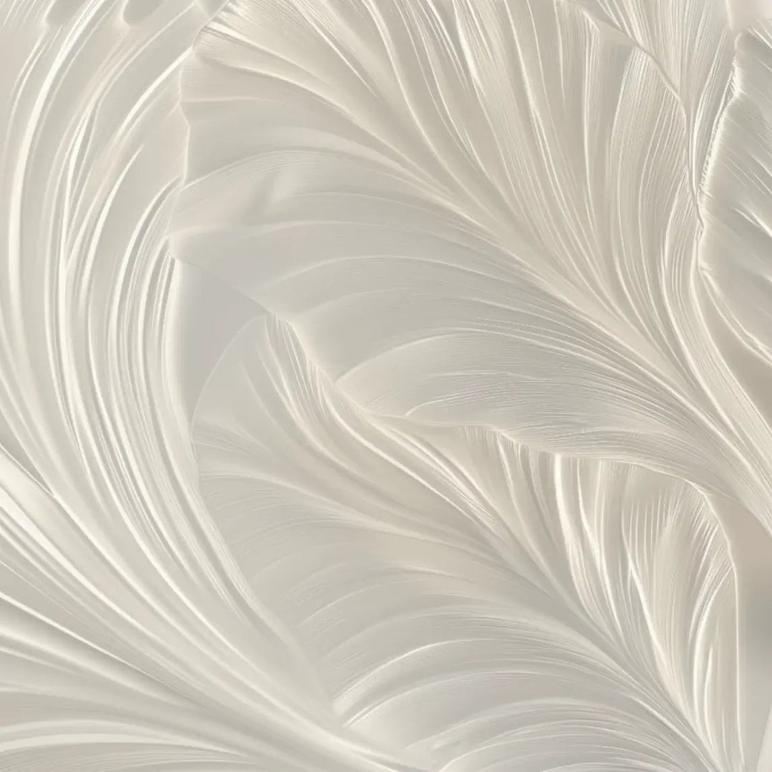 Crème de Feuillage - Papier Peint Panoramique Élégant - Illulart: Papier peint panoramique