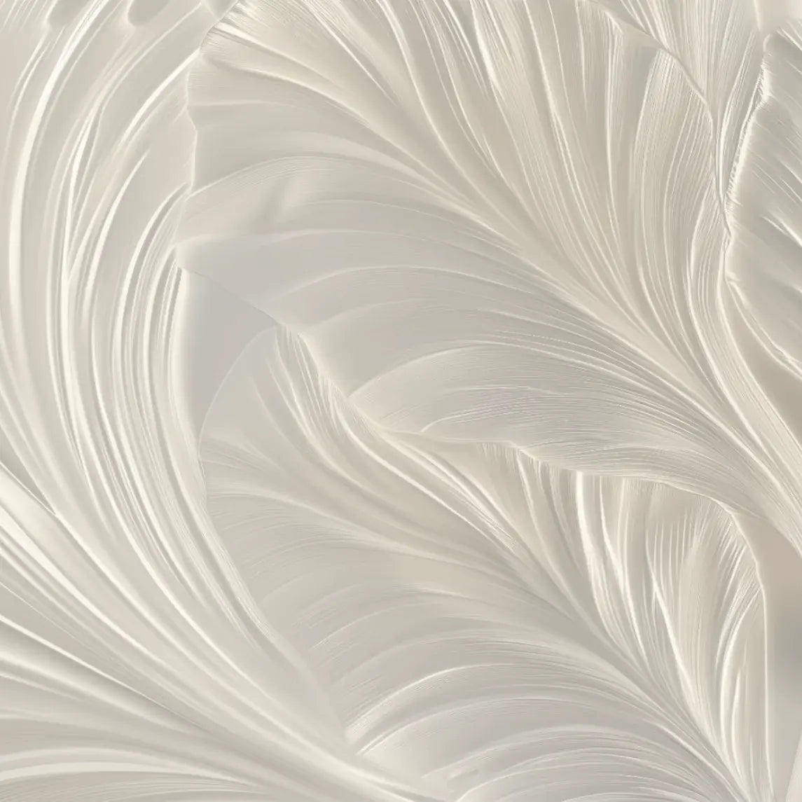 Crème de Feuillage - Papier Peint Panoramique Élégant - Illulart: Papier peint panoramique