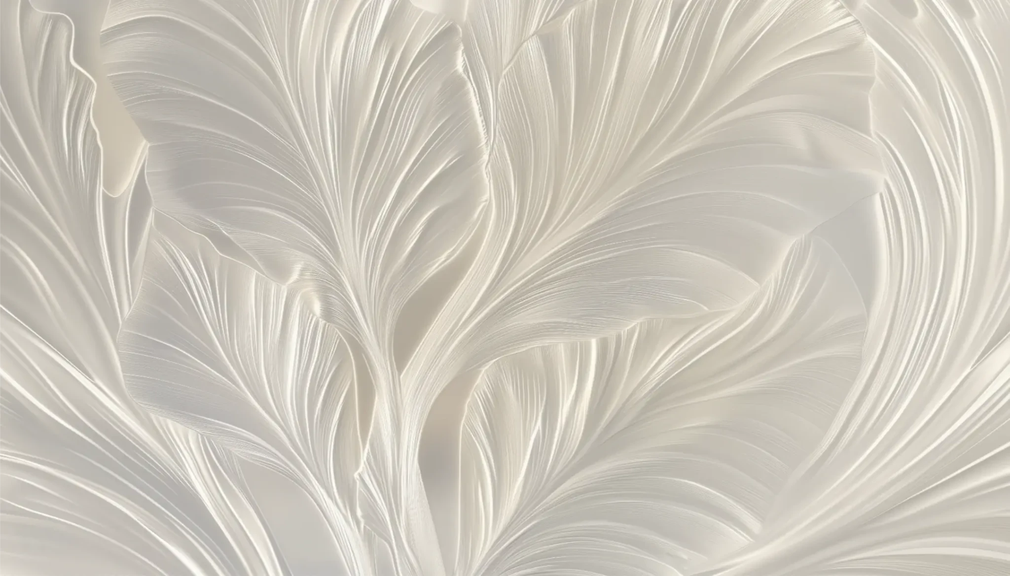 Crème de Feuillage - Papier Peint Panoramique Élégant
