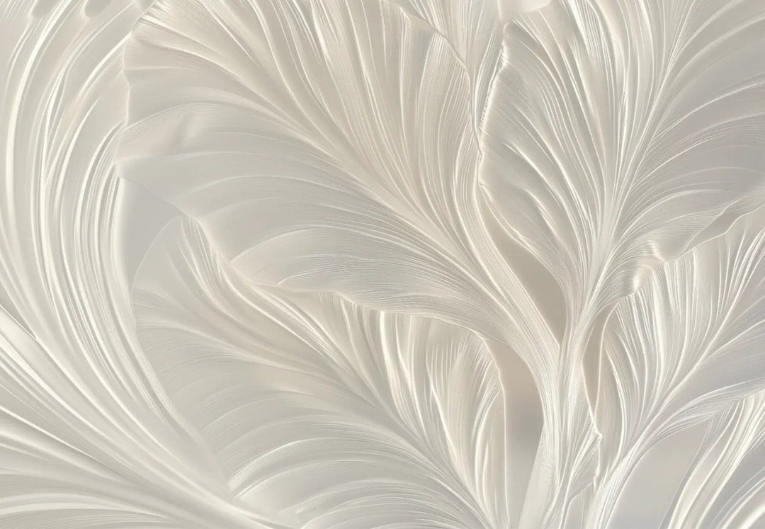 Crème de Feuillage - Papier Peint Panoramique Élégant - Illulart: Papier peint panoramique