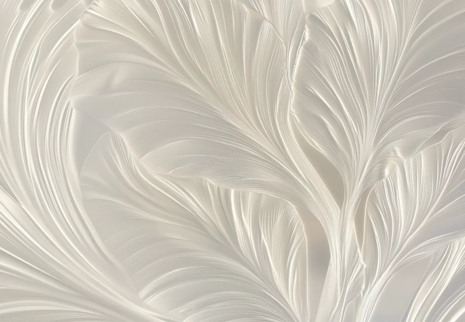 Crème de Feuillage - Papier Peint Panoramique Élégant