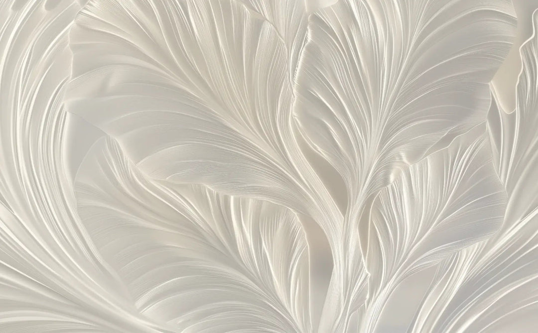 Crème de Feuillage - Papier Peint Panoramique Élégant - Illulart: Papier peint panoramique