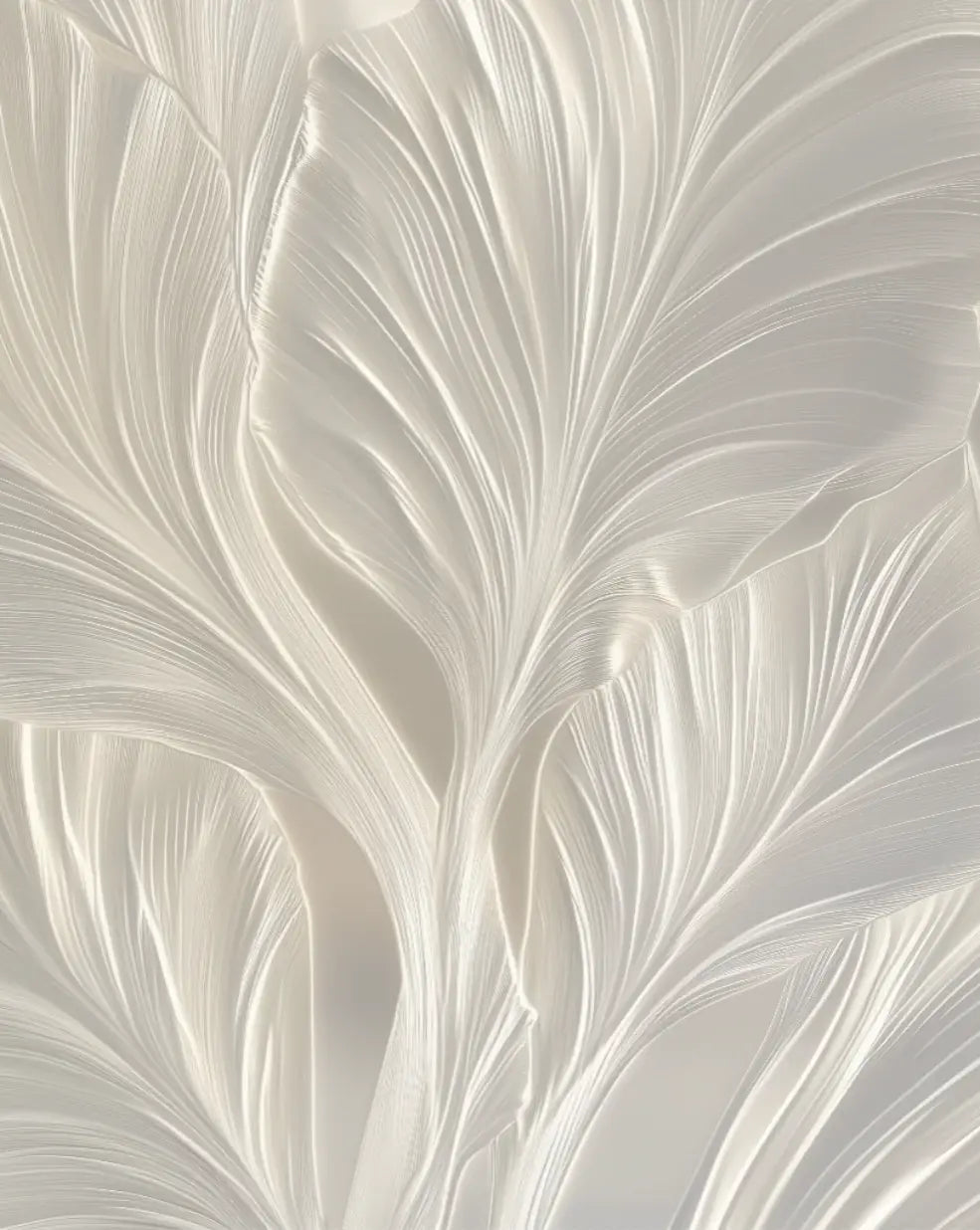 Crème de Feuillage - Papier Peint Panoramique Élégant - Illulart: Papier peint panoramique