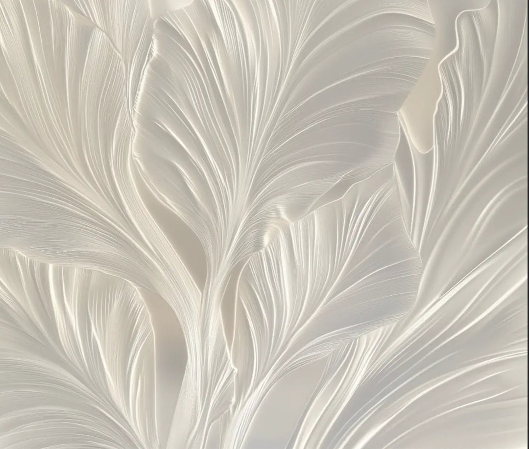 Crème de Feuillage - Papier Peint Panoramique Élégant - Illulart: Papier peint panoramique