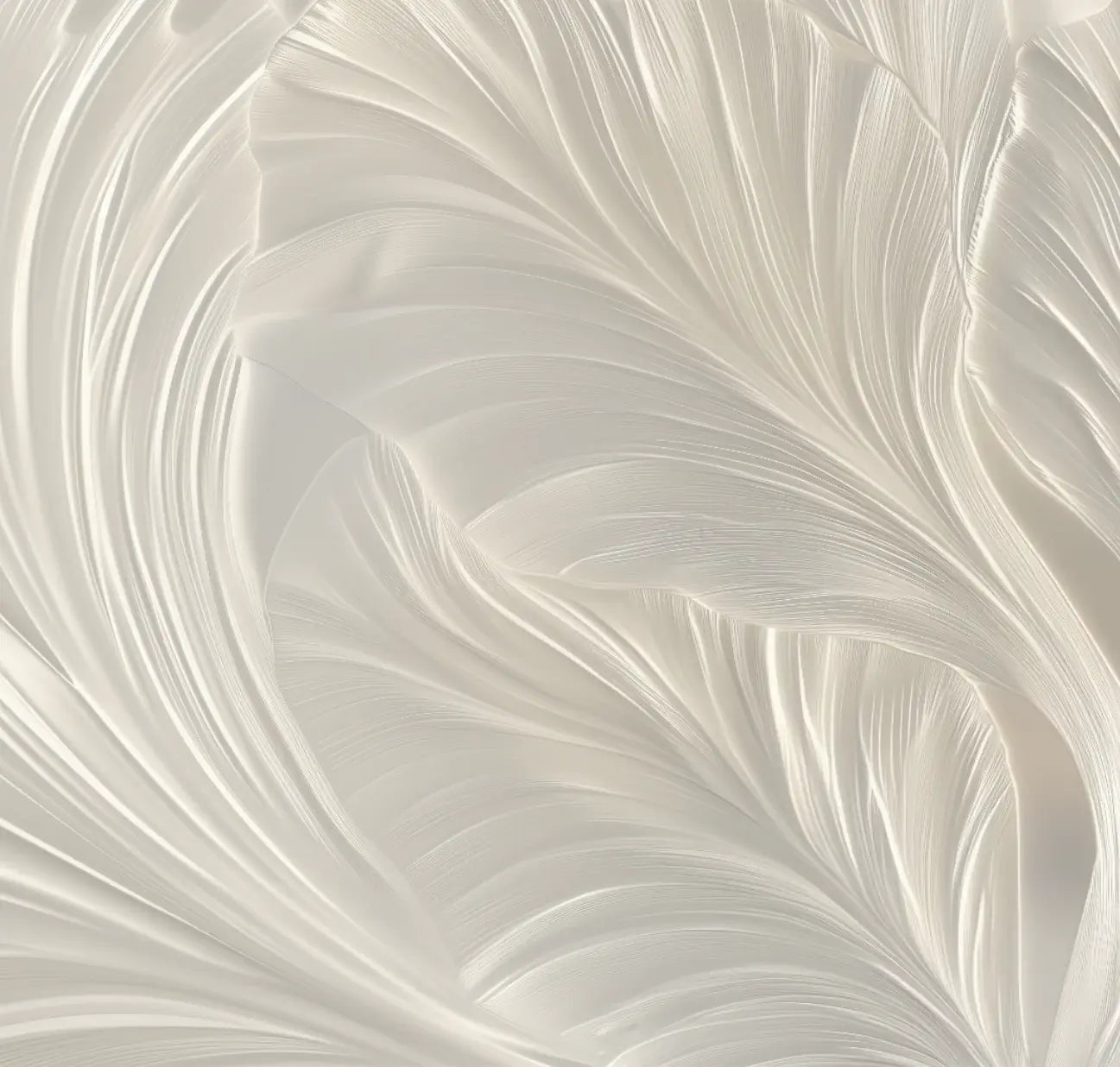Crème de Feuillage - Papier Peint Panoramique Élégant