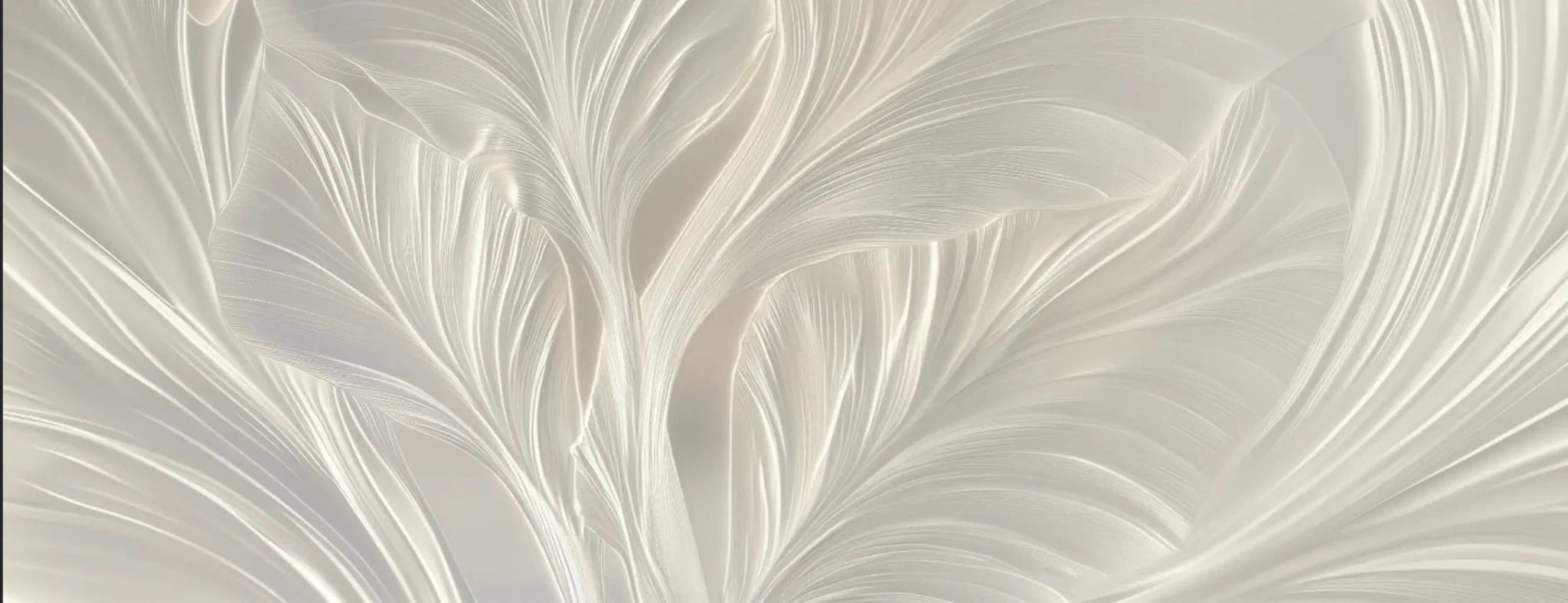Crème de Feuillage - Papier Peint Panoramique Élégant