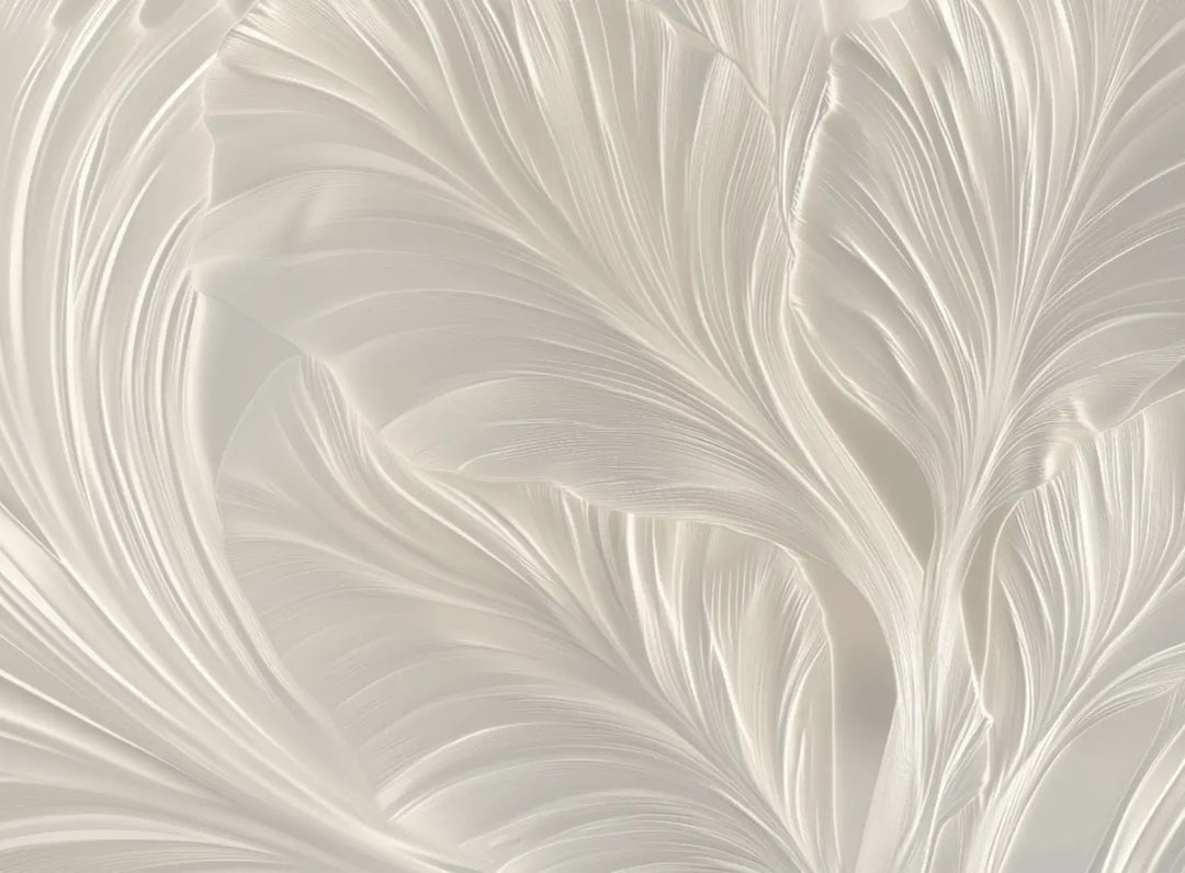 Crème de Feuillage - Papier Peint Panoramique Élégant - Illulart: Papier peint panoramique