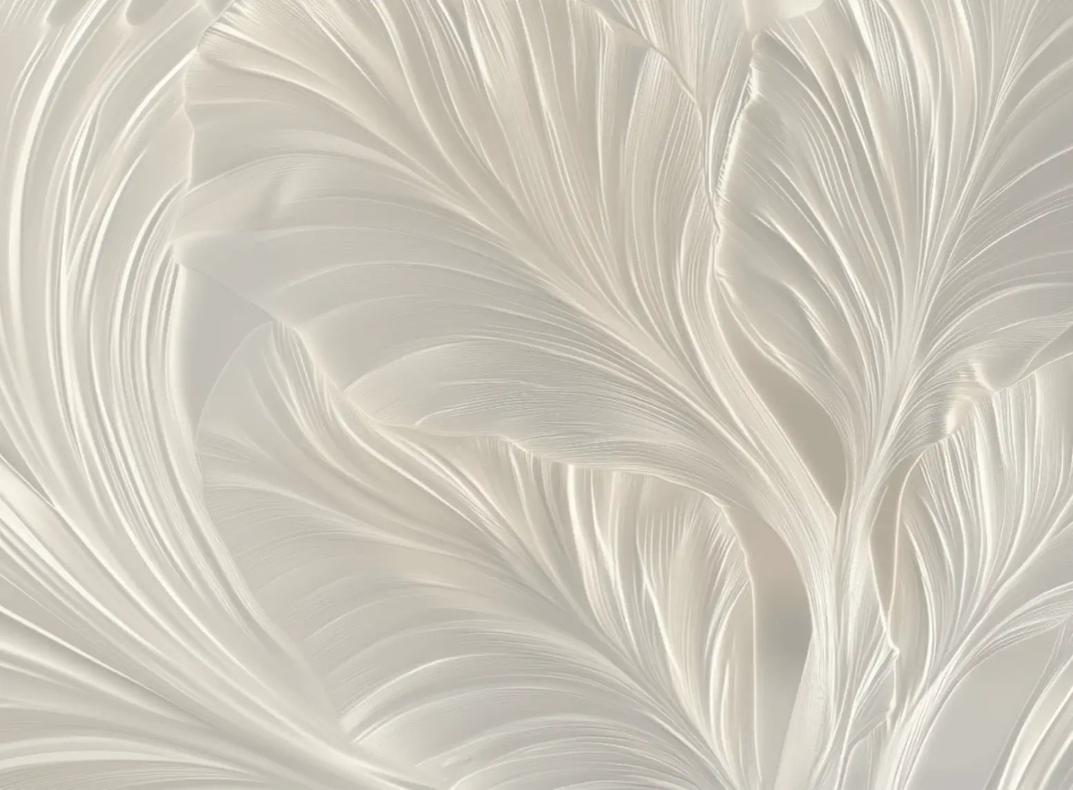 Crème de Feuillage - Papier Peint Panoramique Élégant - Illulart: Papier peint panoramique