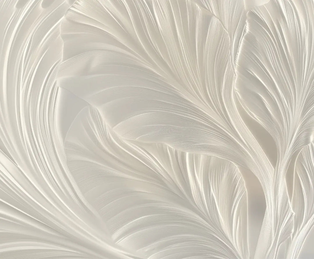 Crème de Feuillage - Papier Peint Panoramique Élégant - Illulart: Papier peint panoramique