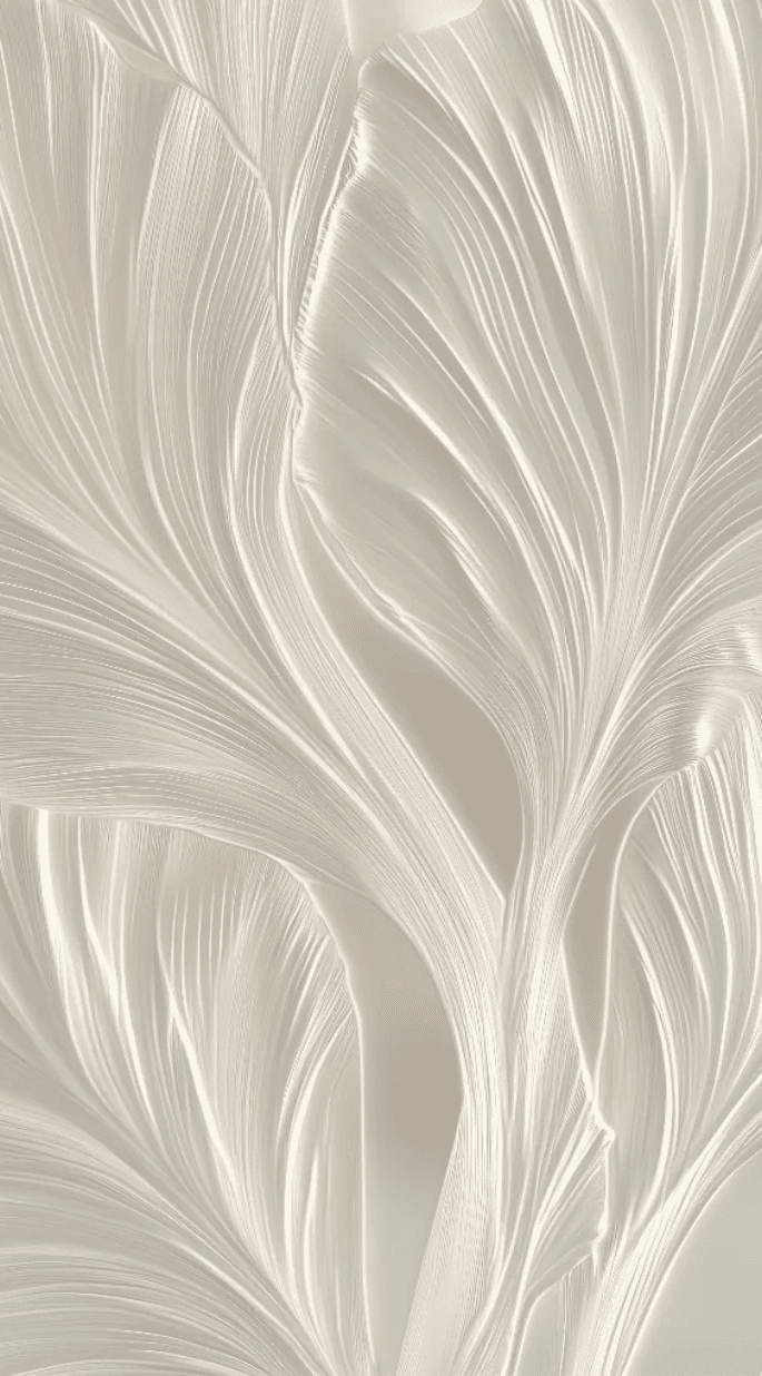 Crème de Feuillage - Papier Peint Panoramique Élégant - Illulart: Papier peint panoramique