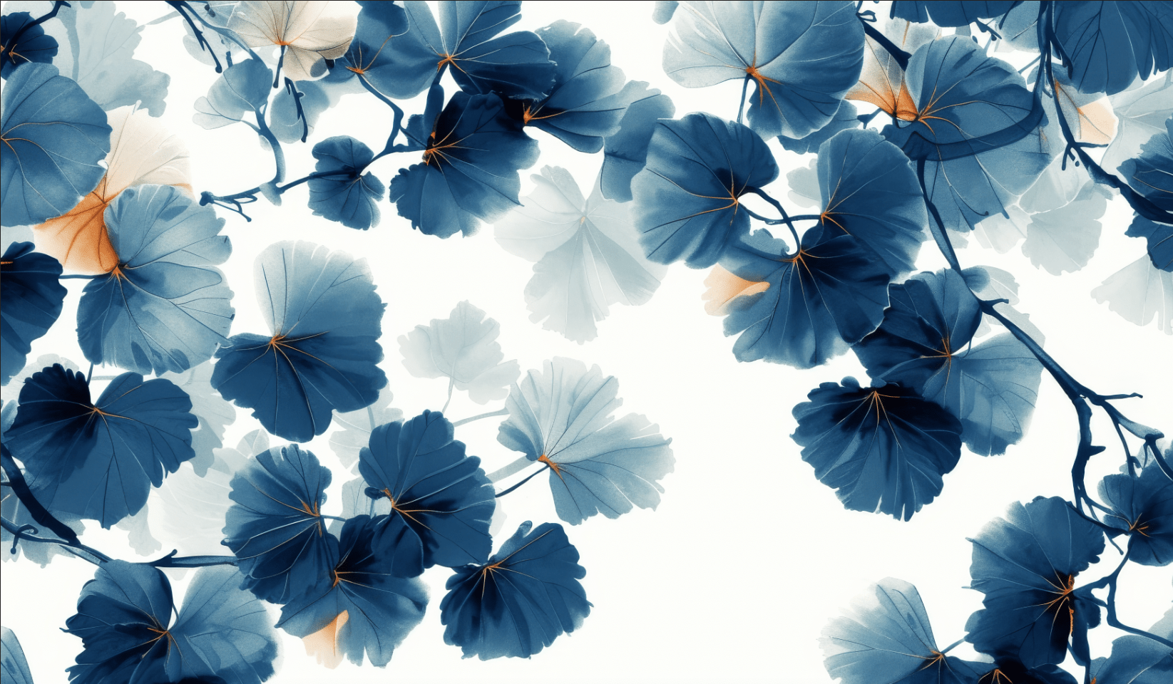 Feuille de Ginkgo Bleu