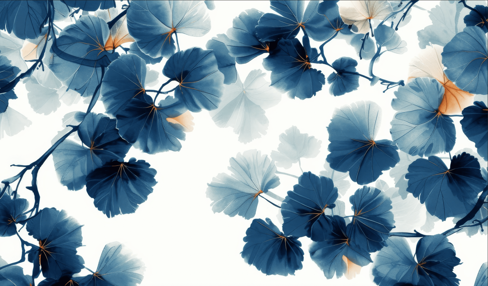 Feuille de Ginkgo Bleu