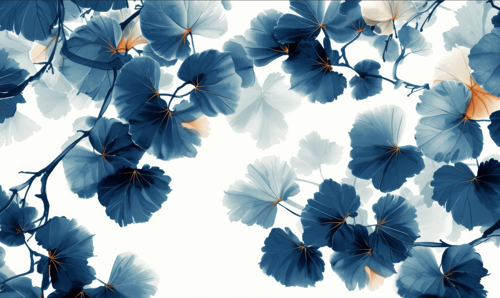 Feuille de Ginkgo Bleu