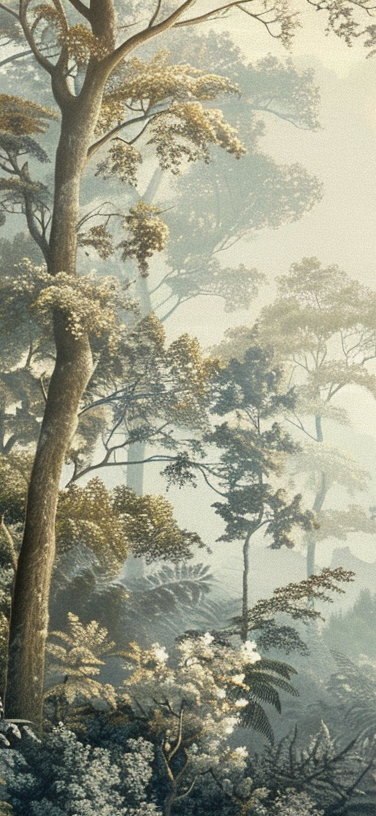Paysage Forestier Brumeux