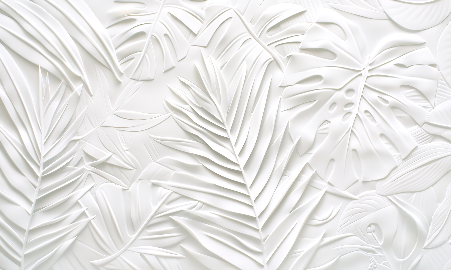 Feuillage 3D Blanc