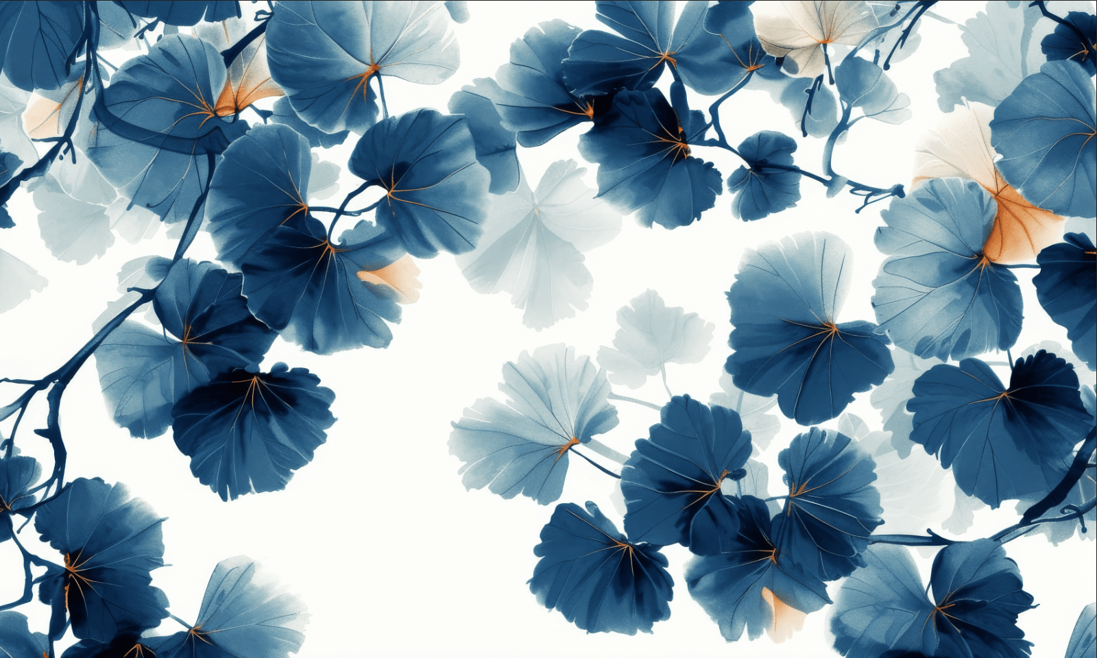 Feuille de Ginkgo Bleu