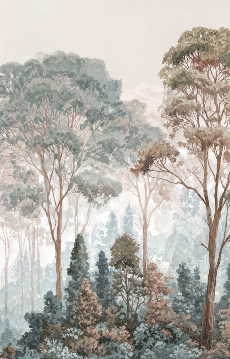 Brume pastel au lever du jour