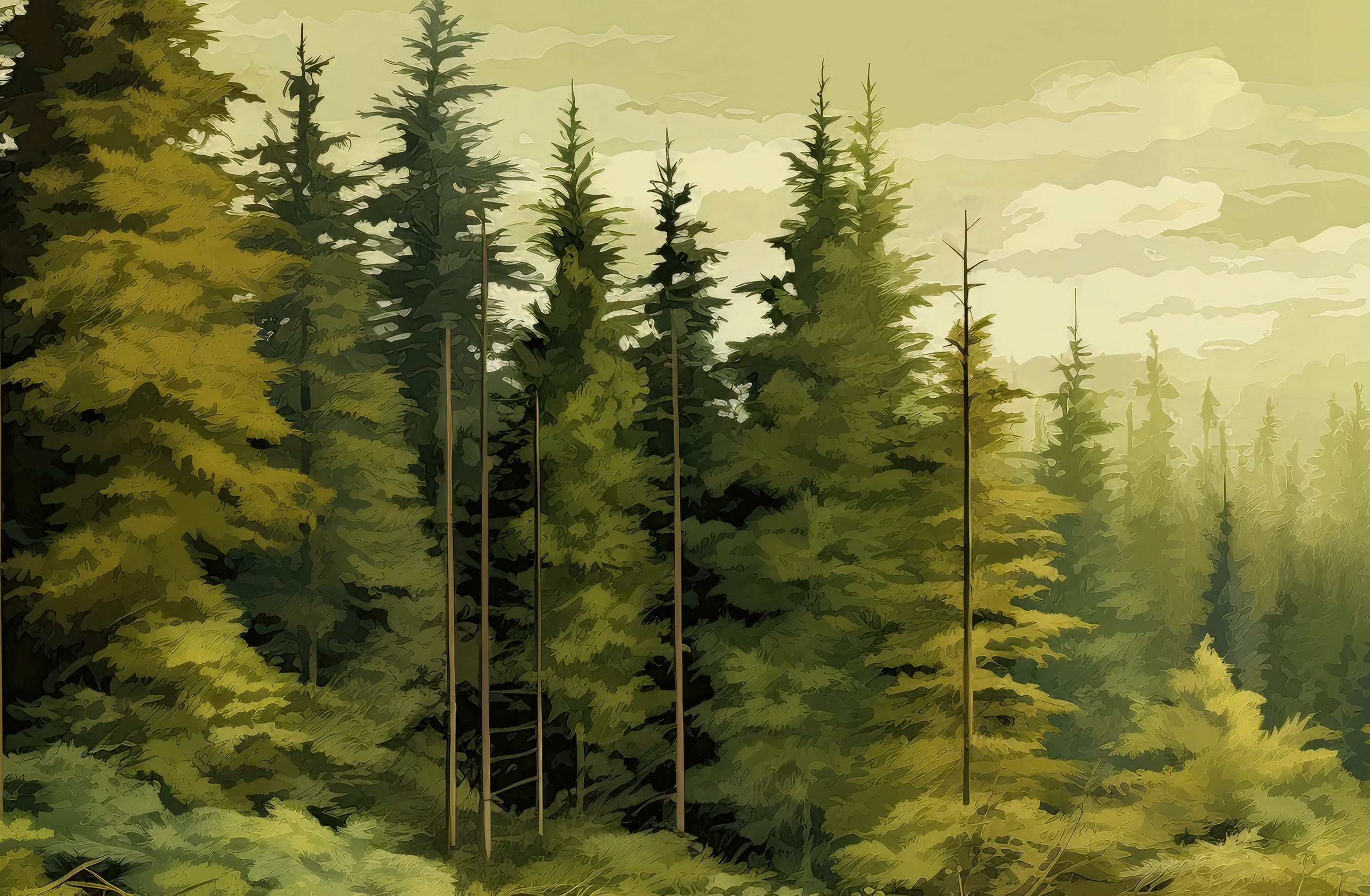 La forêt de sapins