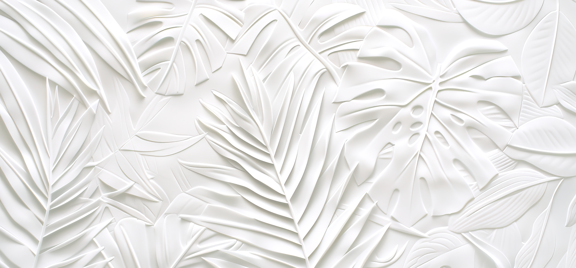 Feuillage 3D Blanc